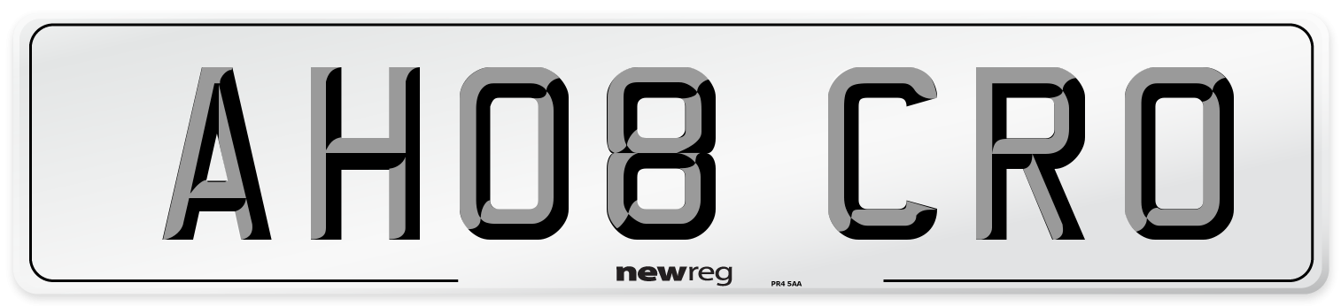 AH08 CRO Number Plate from New Reg